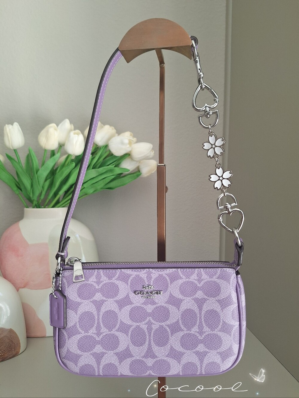 NEW Coach Nolita 19 In Signature Canvas With Floral Chain- Limited Edition, NWOT